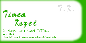 timea kszel business card